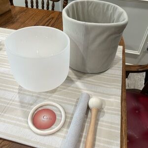 C (Root) Frosted Crystal Singing Bowl Set